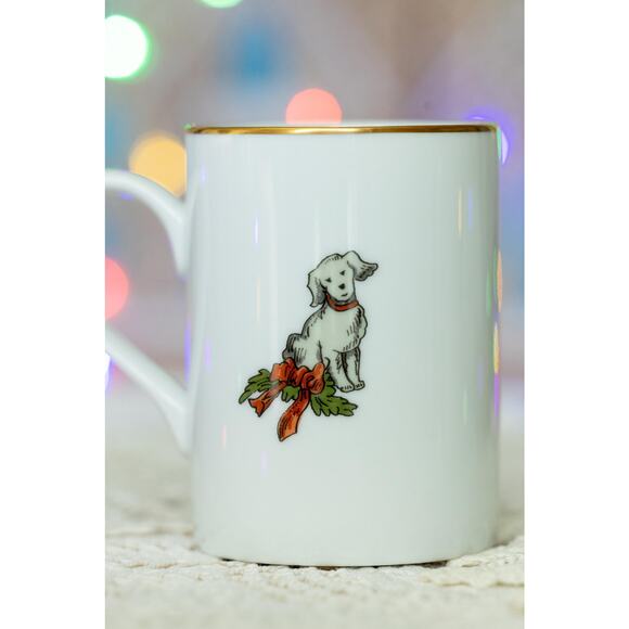 Fitz and Floyd Deck the Halls Mugs - Set of 2 | Vintage Christmas Coffee Cups - Picture 10 of 10